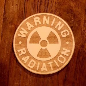 Houten Onderzetter radioactief