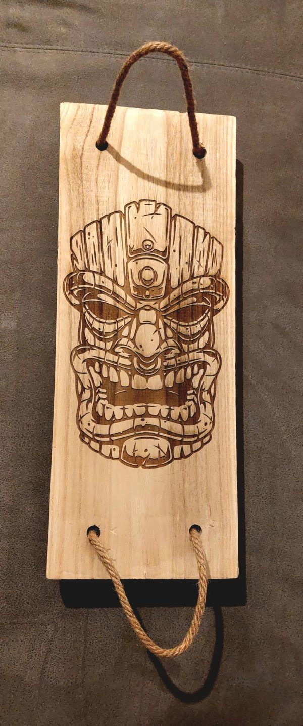 Houten serveerplank Tiki - Afbeelding 2