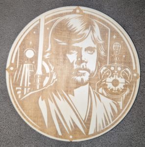 Houten pannenonderzetter Luke Skywalker