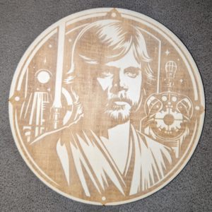 Houten pannenonderzetter Luke Skywalker