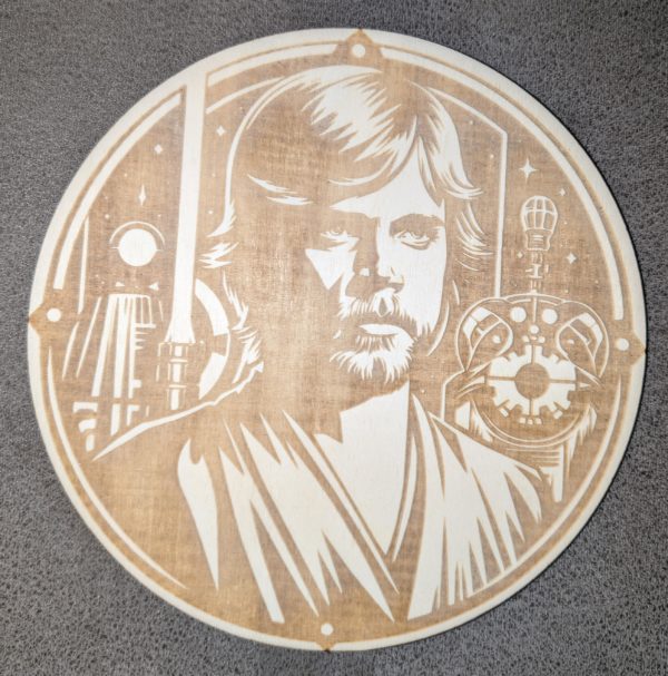 Houten pannenonderzetter Luke Skywalker